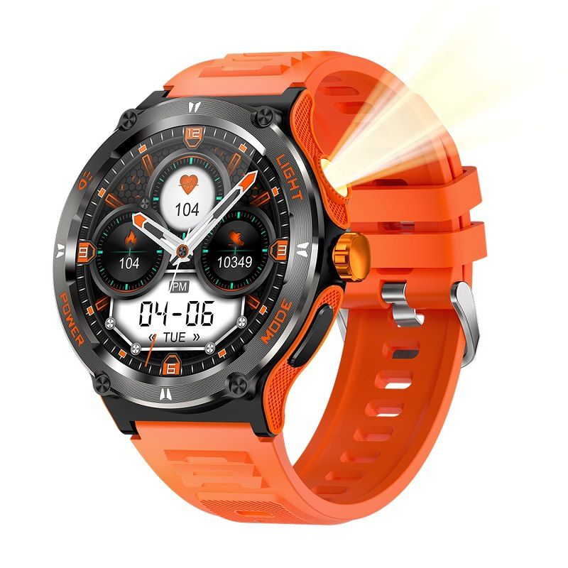 Orologio intelligente Kt76 con illuminazione a LED, sport all'aria aperta, impermeabile, monitoraggio della salute, orologio telefonico_voghion.com