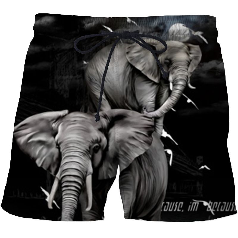Bademode für Herren, Sommershorts, hochwertige Hai-3D-Druck-Punk-Streetstyle-Strandshorts für Herren, Sport- und Freizeithosen für Herren_voghion.com