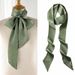 Sciarpe strette e sottili in tinta unita con manici per borse, piccoli nastri, sciarpe decorative, elastici per capelli e collane_voghion.com