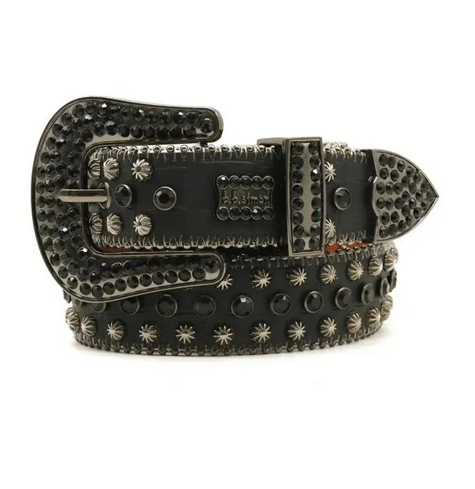 Mode Dia Bb Simon Bling Nieten Kristall Gürtel Casual Frau Leder Designer Für Mann Dame Gürtel Punk Gürtel Herren Rock S_voghion.com