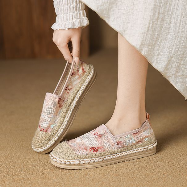 Ψαράς Καλοκαίρι Νέο Μαλακό Κάτω Μέσο Τεμπέλης Ένα Βήμα Δίχτυ Αναπνέει Καμβάς Παπούτσια Μοντέρνα Ευέλικτο Καθημερινό Καθημερινά_voghion.com