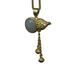 Collana con ciondolo in giada Hetian con montatura in argento e nappa - Design semplice ed elegante a forma di zucca Yuanbao per le donne, regalo ideale_voghion.com