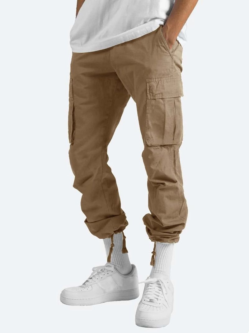 [UrbanTactical] Herren Cargohose - Multi-Pocket Kordelzug | Sommer-Arbeitskleidung_voghion.com