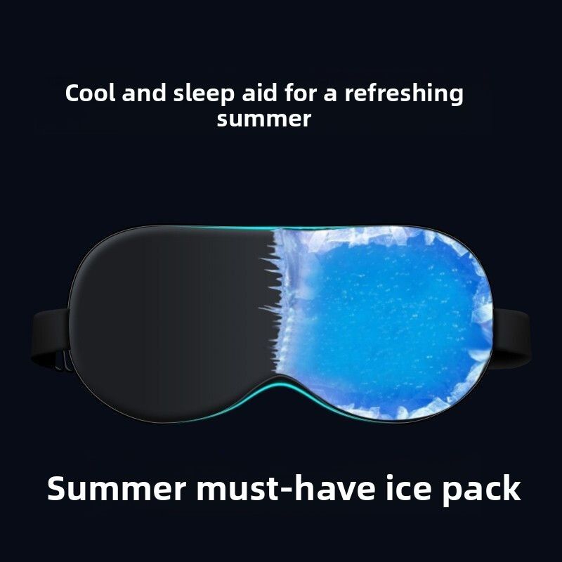 Sleeping Special Summer Light Blocking Non-Pressure Dual-use Silk Men Ice Pack Sleep Aid Cooling Eye Mask_voghion.com