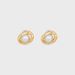 Women's Jewelry - Elegant Brass Irregular Hollow Pearl Earrings With 18K Gold Plating, Minimalist Clip-On Design Everyday Wear Pearl Simple Ear Clip_voghion.com