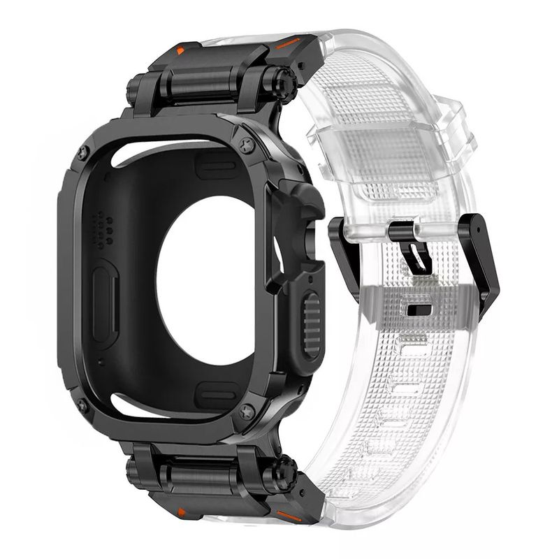 AppleWatch 9 Ultra Explorer TPU Kayış Zırh Düşme Önleyici Kılıf Seti İçin Geçerlidir_voghion.com