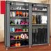 Armadio a ripiani Rows Home Organizer Rack Cover Grigio Scarpiera portatile Armadio doppio_voghion.com
