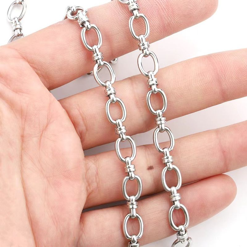Stainless Steel Jewelry DIY Cuban Fashion Figure-8 Oval Bag Clothing Chain_voghion.com