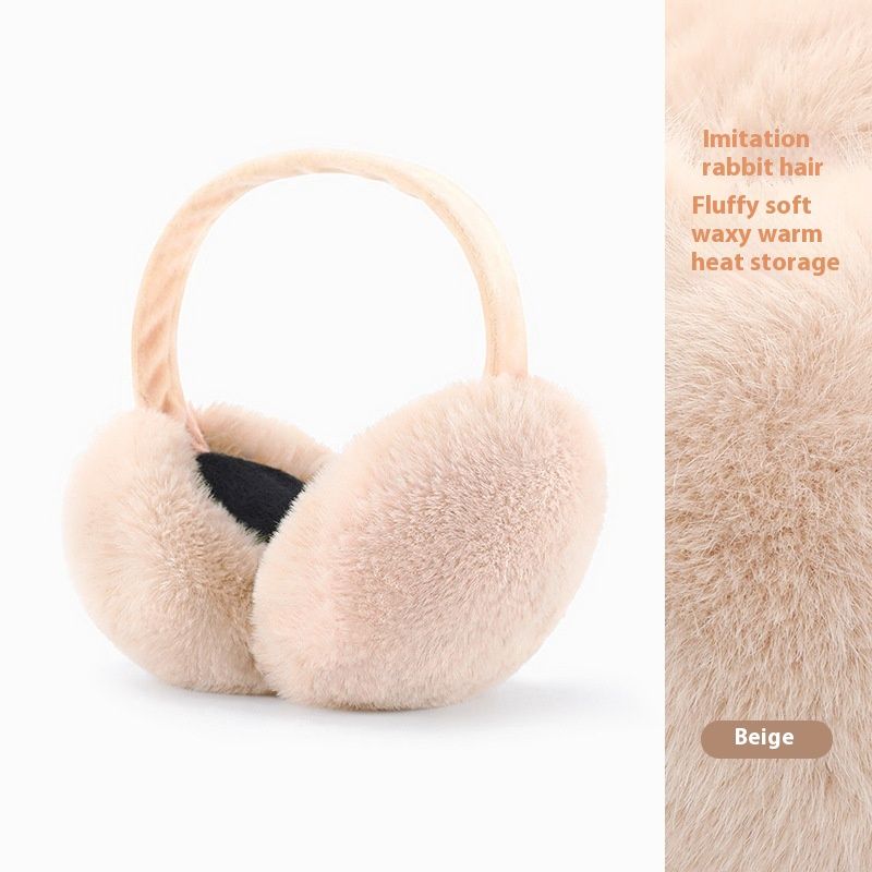 Autumn And Winter Warm Ear Cushions With Windproof And Plush Ear Covers Foldable And Warm Rabbit Hair Ear Tips Plush Ear Bags_voghion.com