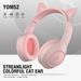 Neu YDM52 Drahtlose Bluetooth Kinder Kinder Mädchen Katze Ohr Faltbare Leucht Gaming_voghion.com
