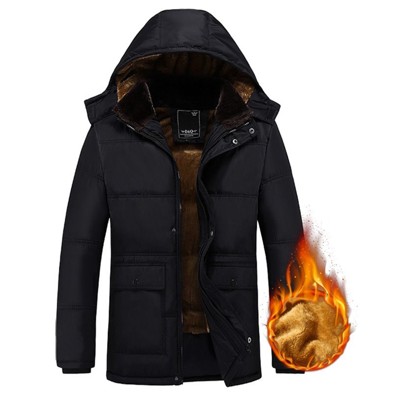 Men's padded jacket men's padded padded jacket with wool and thick men's padded jacket with hooded padded jacket short_voghion.com