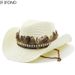 Hot Sale Hand Made Straw Western Cowboy Hat For Women Men Summer Curling Brim Beach Sun Hats Panama Cowgirl Jazz Cap_voghion.com