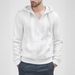 Herbst und Winter Herren neuer Kordelzug Hoodie Einfarbig Casual Fashion Langarm Kapuzenpullover_voghion.com