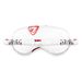 Cartoon Heart & Arrow Print Sleep Mask - Silk-Like White Fabric 100% Light Blocking Breathable & Soft Adjustable Headband_voghion.com