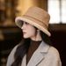Winter Lamb Wool Leopard Print Fisherman For Women, Wide Brim Sunshade Bucket , Stylish Warm Thickened Plush Leather_voghion.com