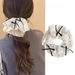Elastico per capelli da donna con fiocco in pizzo dolce, elastico per chignon a mezza altezza New Wave_voghion.com