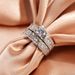 Aurora Atelier Fashion Women's Two-piece Ring Shiny Zircon Geometric Ring Double Layer Women's 925 Silver Ring Party Jewelry Wedding Accessorie_voghion.com