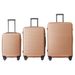 Luggage Sets ABS Hardshell 3pcs Luggage, Lightweight Durable Suitcase Sets Spinner Wheels Suitcase With TSA Lock 20''24''28'' Available(Brown)_voghion.com