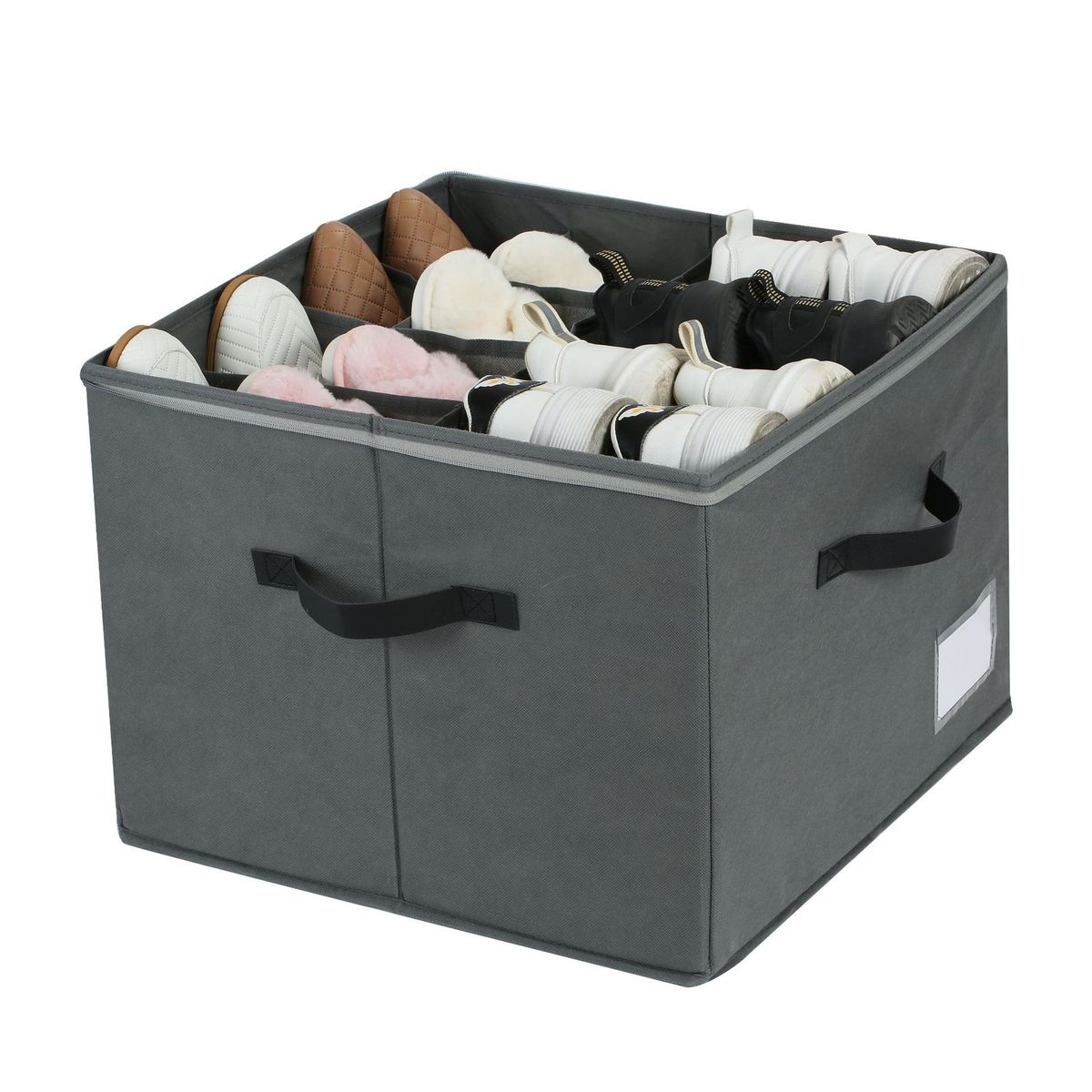 Duży pojemnik na buty do szafy, przezroczysty, składany pojemnik na buty, stojak na buty, stojak na buty_voghion.com