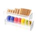 Simple European acrylic rectangular tray restaurant dessert biscuit storage tray fruit food display rack wholesale_voghion.com