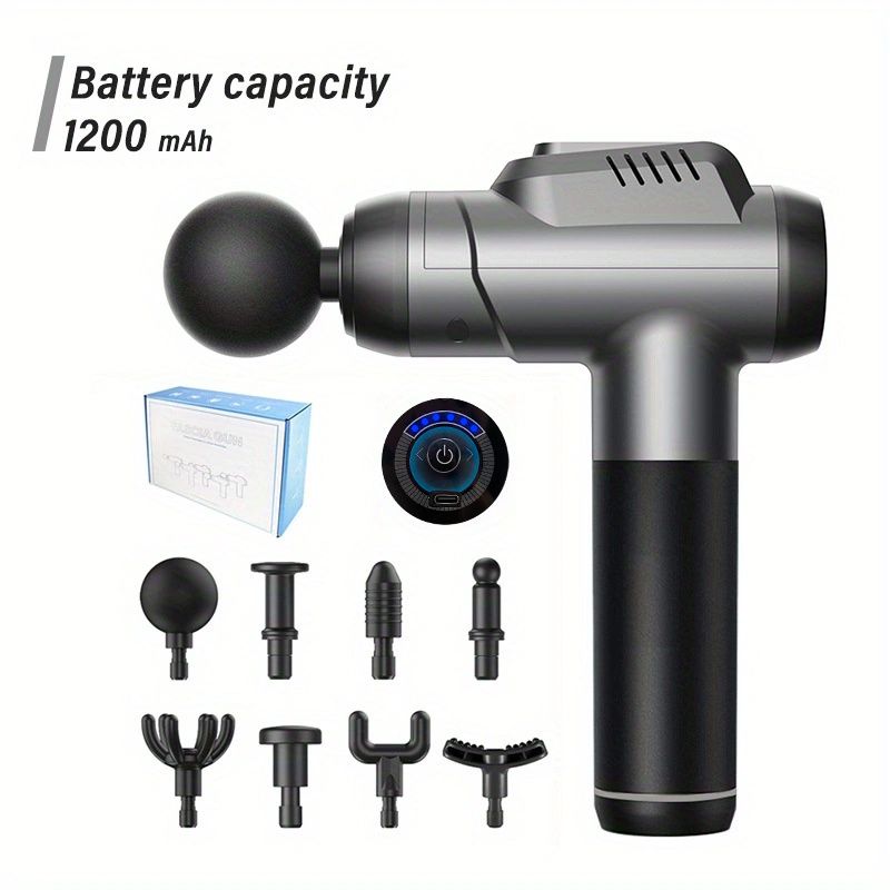 Portable Muscle Massage Gun for Athletes - 6 Speed Levels & 8 Replaceable Heads for Targeted Relief and Recovery_voghion.com