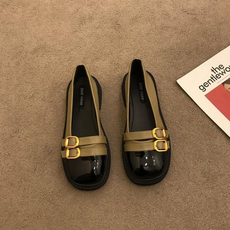 Mary Jane Damen Schong Neie Retro britesch Stil Kleng Lieder Schong Villsäiteg flaach ënnen franséisch Casual Single Schong_voghion.com