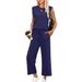 Ärmelloses Lounge-Set für den Sommer für Damen – Tanktop mit entspannter Passform und kurze Hose, bequemer, lässiger Zweiteiler_voghion.com