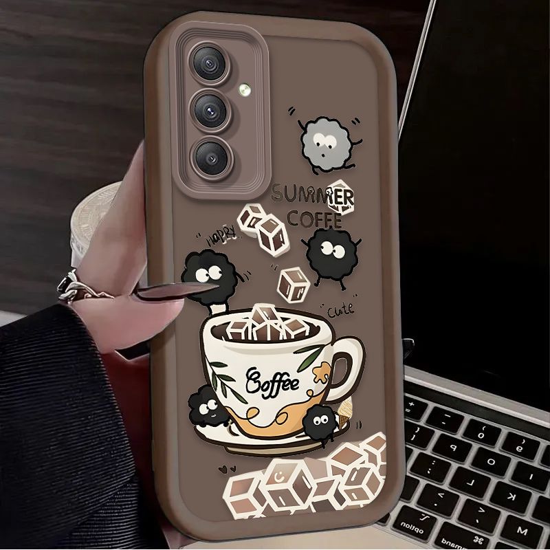Black Monster Eggette kohviümbris Samsung Galaxy A35 A55 A15 A25 A16 A06 A05 A05S A24 A13 A23 A12 A22 A32 A52 A71 A51 4G jaoks_voghion.com