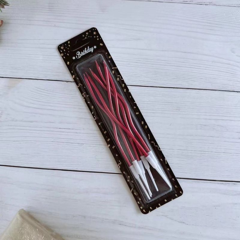 6pcs Birthday Candles Spiral Cake Candles Long Thin Cake Candles For Wedding Party And Cake Decoration_voghion.com