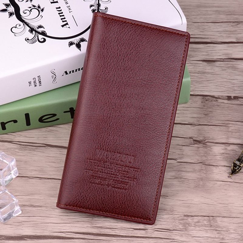 Portafoglio da uomo lungo da lavoro Portafoglio verticale in pelle Portafogli da uomo con pochette Porta carte da donna per uomo Tasca multifunzione Top_voghion.com