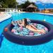 Inflatable floating drainage pool water floating bed inflatable floating row with cup holder pineapple water floating pool car floating bed_voghion.com