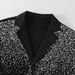 Glitzer-Blazer-Anzugset mit Hose für Jungen – formeller Kinder-Smoking für Klavierkonzerte, Auftritte und besondere Anlässe (Schwarz, 3–8 Jahre, 100–140 cm)_voghion.com