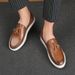 Italien Casual Sommar Läder Loafers Kontorsskor för män Kör mockasiner Bekvämt Slip on Party Mode_voghion.com