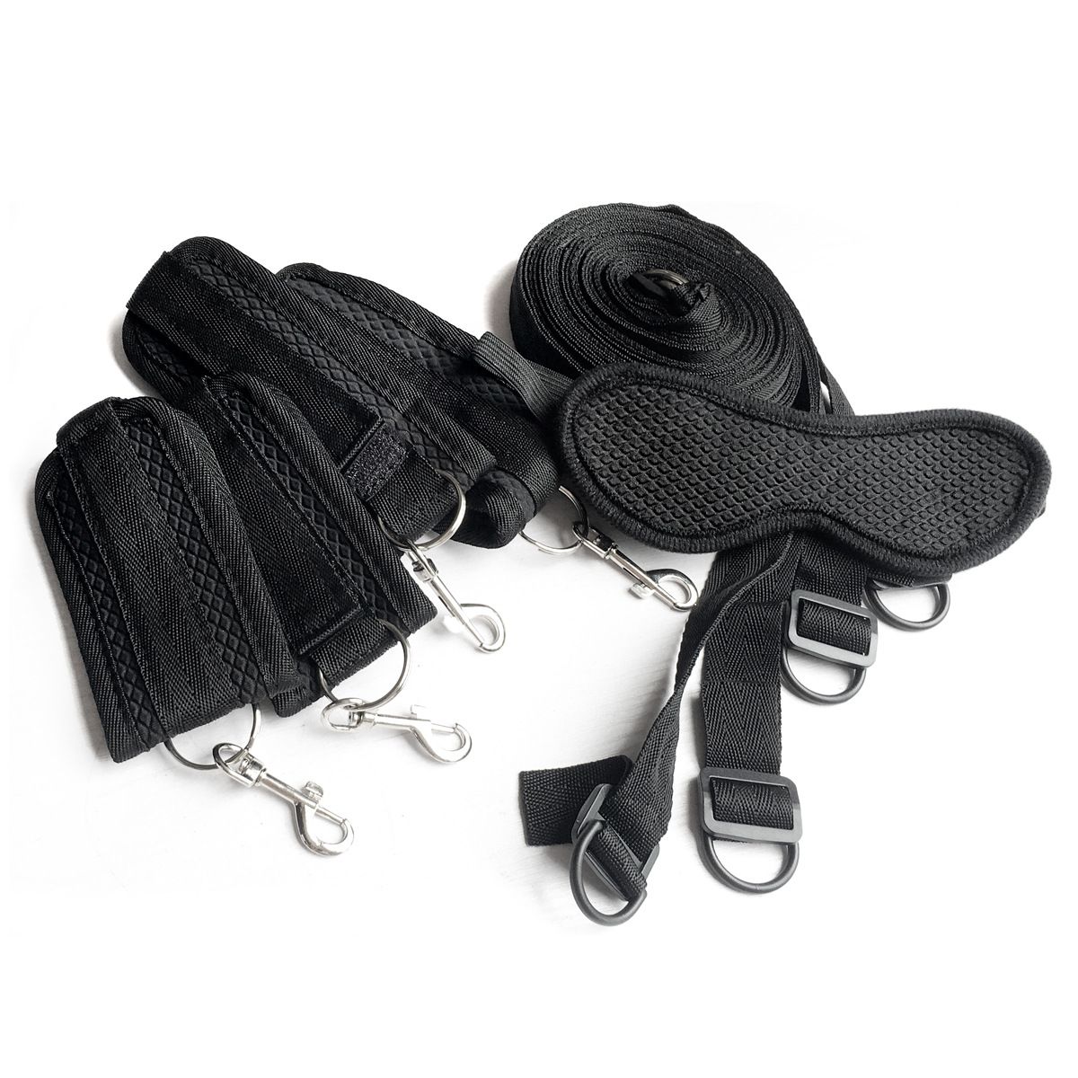 Biancheria da letto SM per adulti, cinghie per letto in rete, cinghie per mani e piedi in spugna, giocattoli sessuali_voghion.com