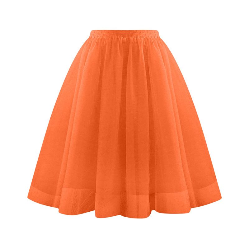 Nouveauté pour femme printemps/été, jupe mi-longue tendance style fée, grande taille_voghion.com