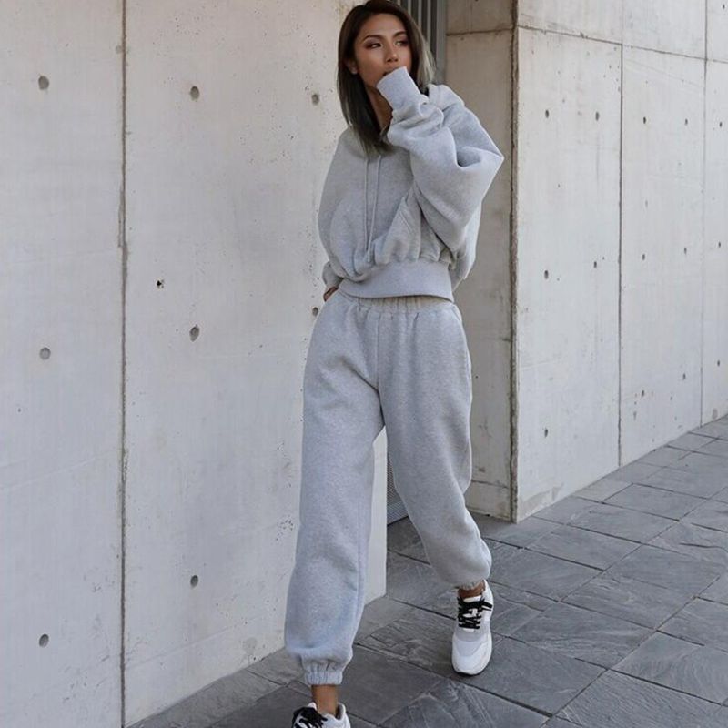 Women's Active Sets Autumn And Winter Women's Clothing New Leisure Sweater Jacket Sports Suit Women's Suit Women's Clothing_voghion.com