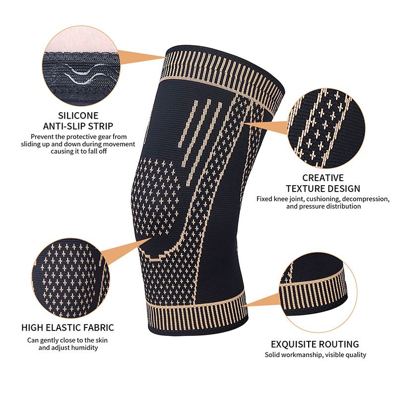 knee pads elastic sports knee pads mountaineering cycling basketball protective gear deodorizing copper nylon fiber functional knee pads_voghion.com