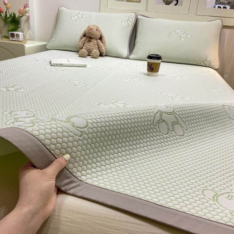Premium Ice Silk Bedding Set - 3-Piece Cooling Sheet With Gel Beads (Machine Washable Breathable Soft & Skin-Friendly Queen/King Size)​​_voghion.com