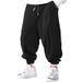 Men's Clothing Sporty Jogging Corduroy Solid Color Casual Pants With Drawstring Elastic Waist_voghion.com