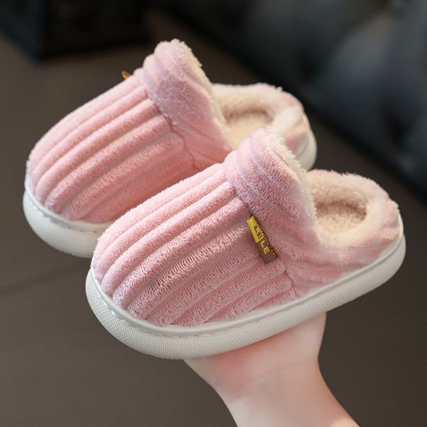 Pantofole invernali per bambini con fodera in pelliccia, suola antiscivolo, comode pantofole da casa per bambini e bambine (diversi colori e taglie)_voghion.com