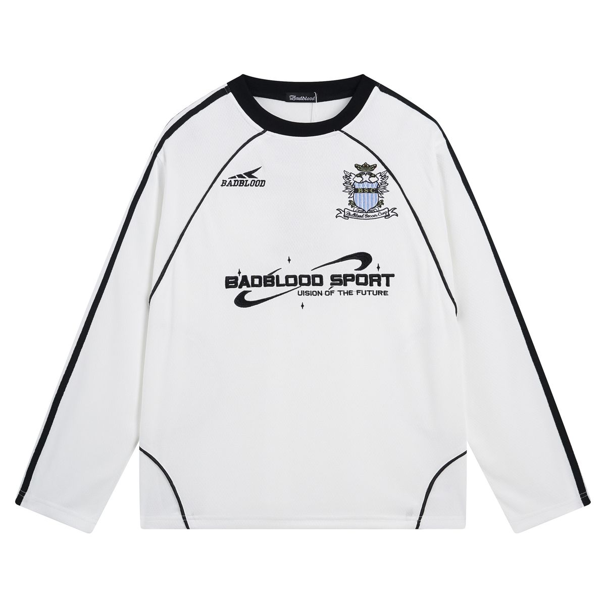 Maglietta casual coreana alla moda, in jersey, a maniche lunghe, stile americano, con lettere ricamate, ampia scollatura rotonda, per donna_voghion.com