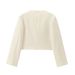 Women s clothing autumn and winter new fashion round neck cardigan short casual jacket_voghion.com