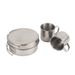 Set di pentole da campeggio pieghevoli compatte in acciaio inox da 8 pezzi per esterni, per 5-6 persone, barbecue portatile e combo ciotola_voghion.com