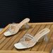 Fairy Feng Shui Diamond Transparent Belt With Exposed Toes 7cm High Slippers For Women's Summer 2025 New Style Crystal_voghion.com