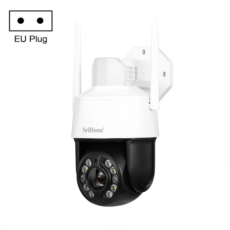 SH041 5.0MP 20X Optical Zoom 2.4G/5G WiFi IP66Waterproof AI Auto Tracking H.265 Video Surveillance, Plug Type:EU Plug(White)_voghion.com