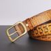 Men's Genuine Leather With Pin Buckle, Top Layer Cowhide, Crocodile Pattern, Casual Korean Style Business Belt_voghion.com