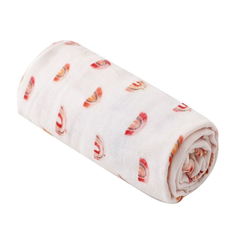 Cobertor de algodão para bebê, manta para bebê, cor sólida, estampa floral, musselina, fralda, fralda, recém-nascido, tecido amassado, capa para carrinho de bebê_voghion.com