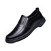 TerraStride Sole Soft Surface Leather Comfortable Slip-On Lazy One-Push Driving Waterproof Hotel Work Men's Shoes_voghion.com