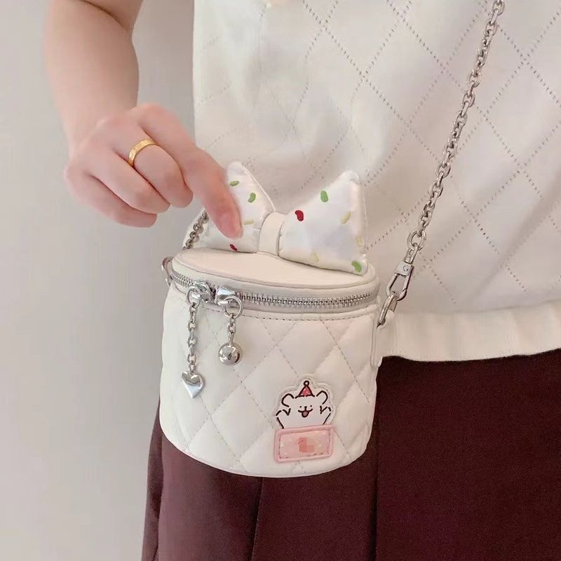Butterfly bow diamond grid small fragrant chain new 2024 mini cute shoulder crossbody box bag_voghion.com