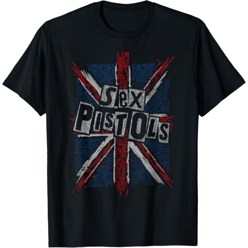 Oficiální tričko Sex Pistols s nápisem Britské vlajky._voghion.com
